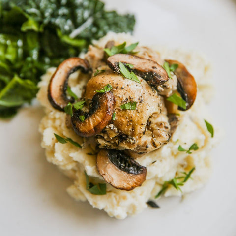 Chicken with Thyme Mushrooms & Sherry Vinegar