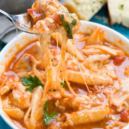 Fire Roasted Tomato, Penne & Chicken Soup