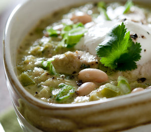 Roasted Green Chili, Zucchini & Bean Stew  (*local*)