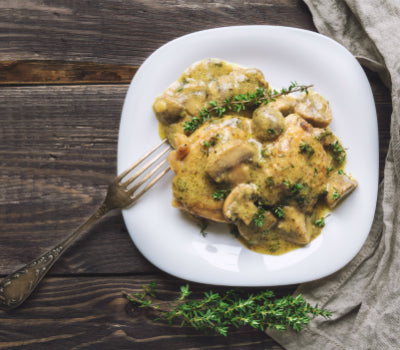 Chicken with Thyme Mushrooms & Sherry Vinegar
