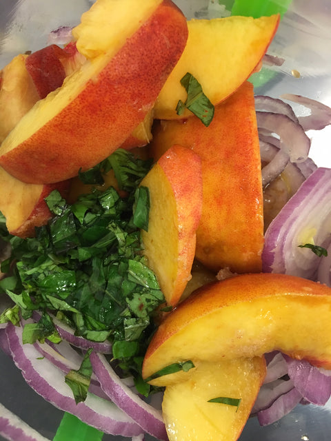 Farmers Market Peach Basil Chicken  (*local*)